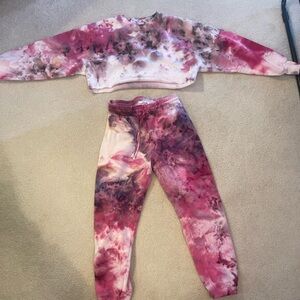 Aritzia TNA sweatshirt- jogger pants, cropped sweatshirt, heavy fleece